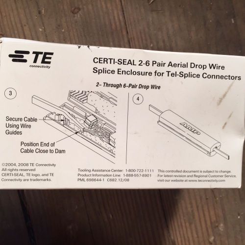 Tyco Amp Certi-Seal Aerial Drop 2-6 Wire Splice Enclosure, Lot Of 5.