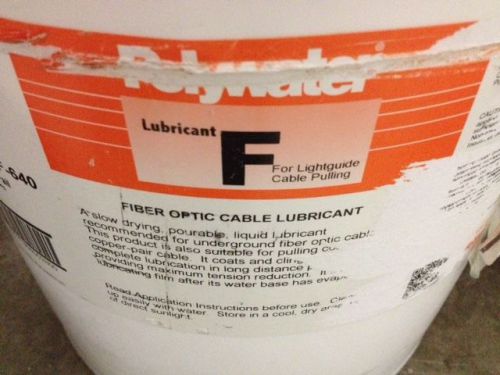 Polywater Lubricant F -  Fiber Optic Cable Pulling  Lubricant - 5 Gallons