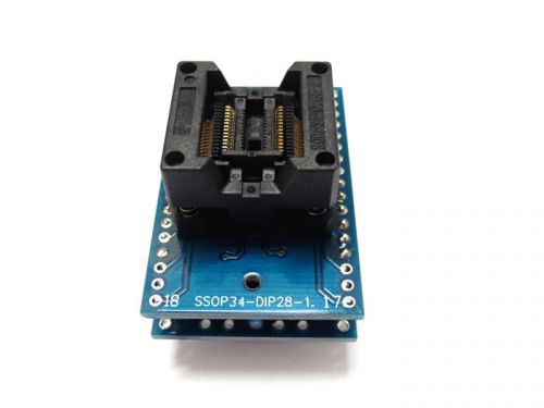 SSOP28 TO DIP28 IC TEST SOCKET 0.65mm Pitch SOP-34-0.65-01  SSOP34-DIP28-1.17