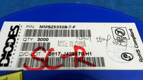 4350-PCS ZENER 5.6V 500MW DIODES MMSZ5232B-7-F 5232B7 MMSZ5232B7