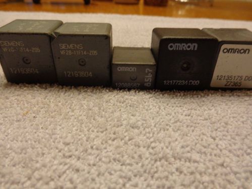 Omron relays Qty 3 Semens relays Qty 2