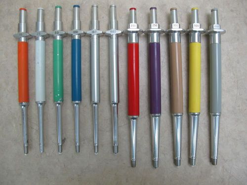 Set of 11 MLA Precision Pipette 10,25,50,100,167,200,250,300,500,667 &amp; 1000ul