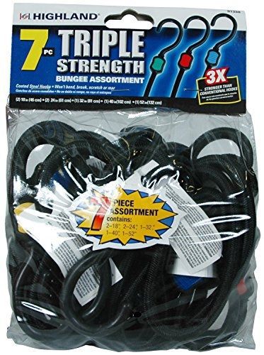 Highland (9133800) Triple Strength Bungee Cord Assortment - 7 Piece