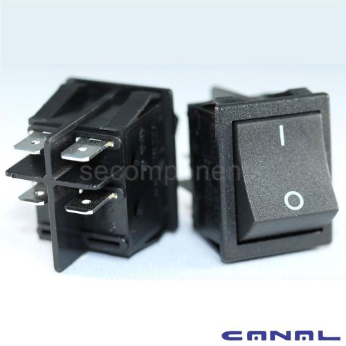 Canal r series black rocker switch dpst 20 a 16 a for sale