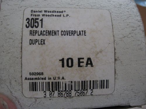 Daniel Woodhead 3051 yellow Duplex Receptacle Coverplate 786788750671 box of 10