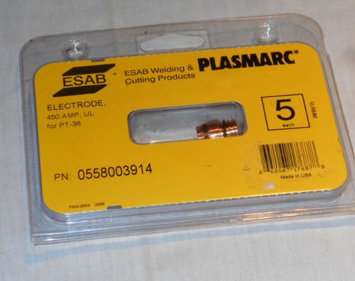 5 pieces esab welding &amp; cutting plasmarc electrodes for pt-36 0558003914 for sale