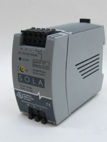 Sola SDP2-12-100 Power Supply 85-264 Vac Input 10-12 Vdc Output