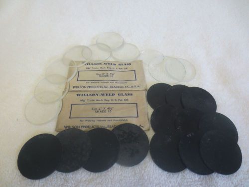 Multiple lot of vintage willson-weld safety goggle replacement lenses for sale