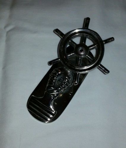 Ship&#039;s Wheel Clip Money Letters Envelope Nautical Boat Bar Pub JUMBO PAPER CLIP