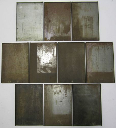 (10) Vintage Printers Letterpress Typeset Metal/Steel Galley Tray 13&#034; x 8-1/2&#034;