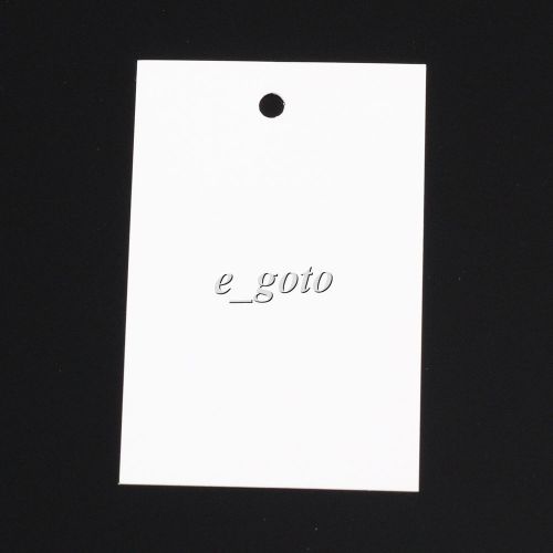 10pcs Blank tag trademark listed 4 * 6cm  white cardboard blank spot sided spot