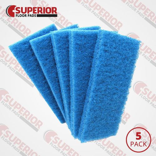 4&#034; x 10&#034; Medium Duty Scrubbing &amp; Scruff Removal Utility Pads (5 Pack)