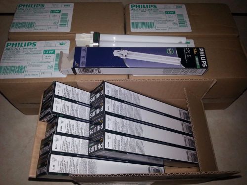LOT OF 50 philips compact fluorescent Alto PL-s 13w 830 2p 10000 hour SHIPS FREE