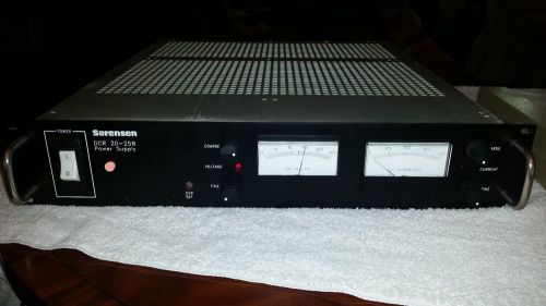 Sorensen dcr 20-25b variable 0 - 25 volts @ 25 amps power supply fully tested for sale