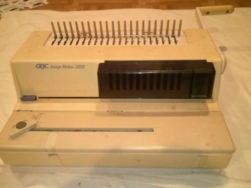 GBC Image Maker 2000 Manual Plastic Comb Binding Machine Book USA old school