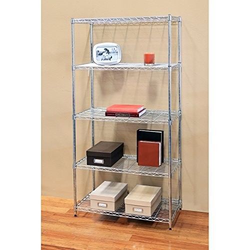 Steel Wire Shelving Storage Commercial Kitchen Garage Shelves Office Racks 5