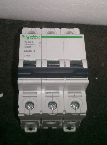 Schneider Electric 24538 3 pole 10 amp din rail breaker