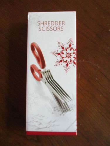 Handheld 5 Blade Paper Shredder Scissors Shreds Papers or Crafts &amp; Herbs New