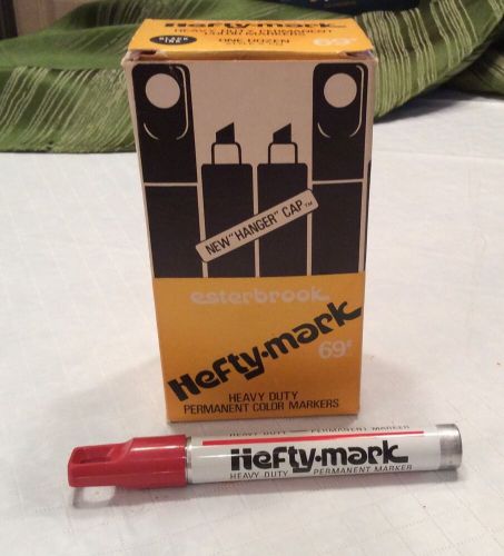 NOS Esterbrook Hefty-Mark RED Marker w/Hanger Cap