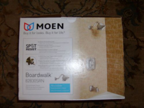 Moen boardwalk spot resist brushed nickel 1-handle bathtub and shower faucet set for sale