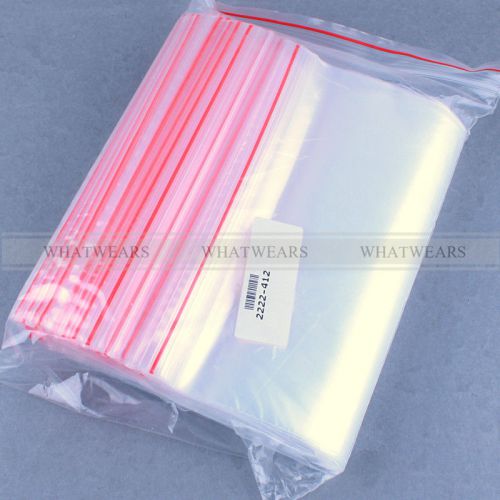 100x 16x24cm Jewelry Ziplock Zip Lock Reclosable Plastic Poly Clear Bags IND