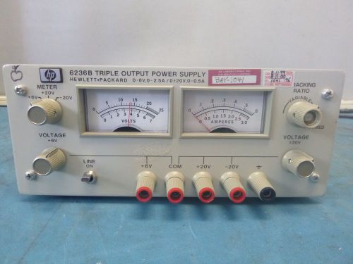 AGILENT HP KEYSIGHT 6236B 6V @ 2.5A 20V @ .5A TRIPLE OUTPUT DC POWER SUPPLY*