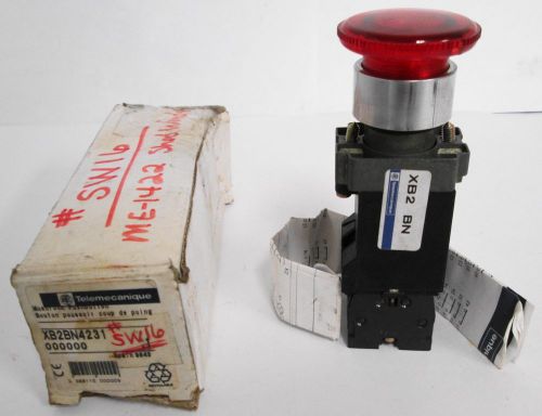 Telemecanique XB2 BN4231 Red Illuminated Mushroom Pushbutton