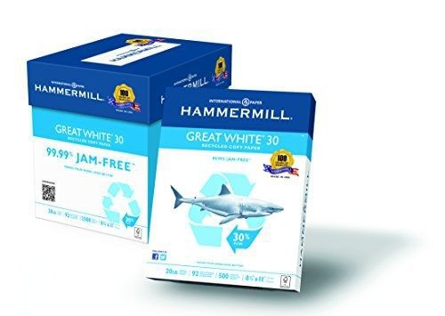 Hammermill great white copy paper 30 percent recycled, 8-1/2 x 11 inch, for sale