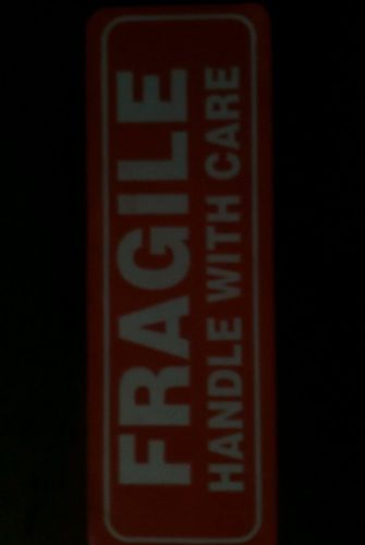 15 1x3 FRAGILE Warning Handle With Care Mailing Shipping Labels