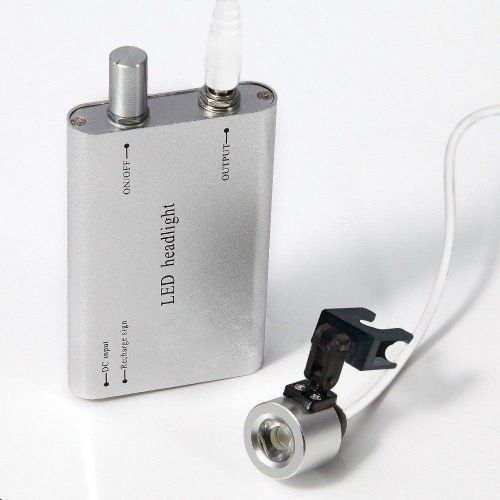 Portable Silver LED Head Light Lamp for Dental Surgical Binocular Loupe USA