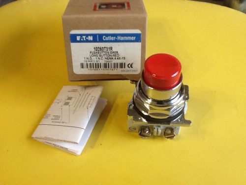 Eaton Cutler-Hammer #10250T31R Pushbutton Oper.Long Button-Red