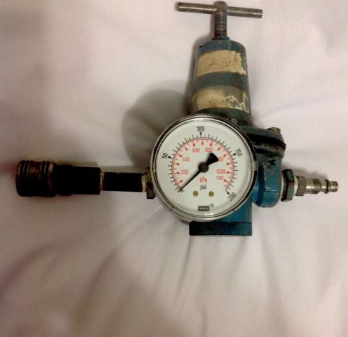 Wika 200 psi pressure gauge  regulator cuplings on/off (used/untested) guc! for sale