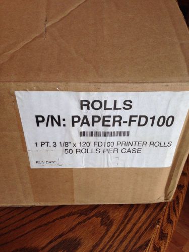 FD-100 3-1/8&#034; x 120&#039; THERMAL RECEIPT PAPER - 24 New ROLLS  ** FREE SHIPPING **