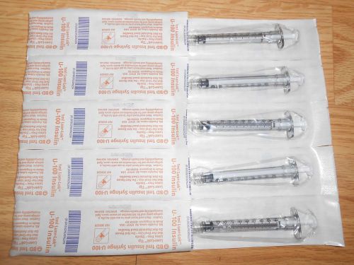 10 BD Brand 1ml LUER-LOK TIP SYRINGES SEALED STERILE w/o Needle 309629