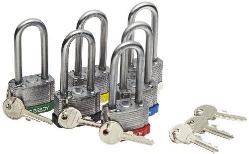 Brady LC044-6 Prinzing Prinzing PadLock set 6 ea. (6 Pack)