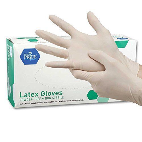 MedPride General Purpose Powder-Free Latex Gloves, Medium, Box/100