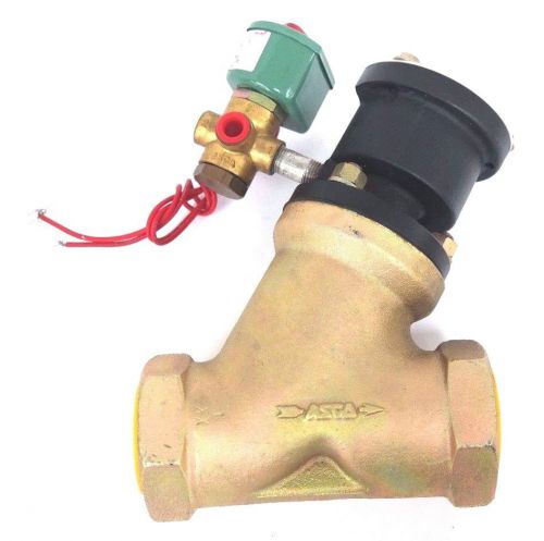 NEW ASCO 835215 ANGLE BODY AIR VALVE 1-1/2&#034; PIPE 6 WATTS