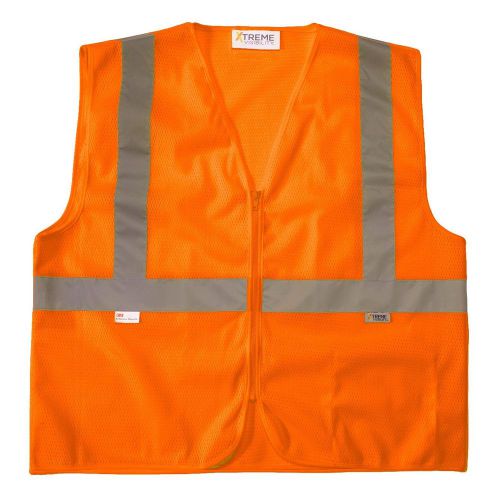 Xtreme Visibility - Mesh Fabric Orange VESTS - ANSI 107-2010 Compliant - Featuri