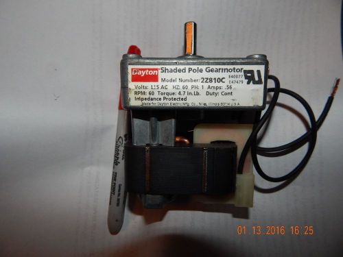 Dayton 2Z810C gearmotor 60RPM 115VC NEW OLD STOCK