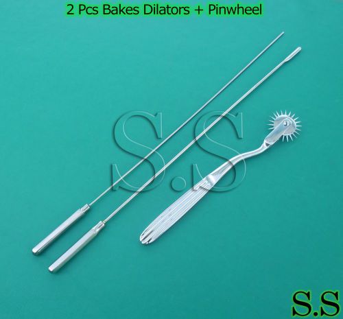 Two Pcs Bakes Rosebud Urethral Sounds 1MM &amp; 6MM PINWHEEL