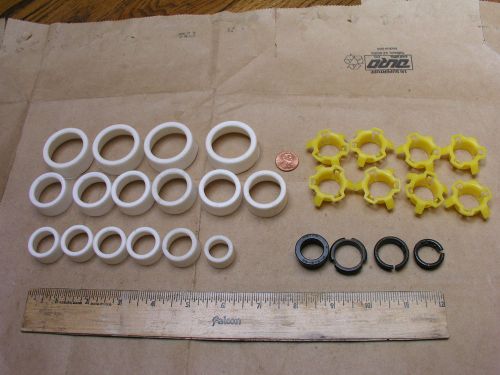 Lot (of 28)  Plastic Bushings, Slip Push On &amp; Hole