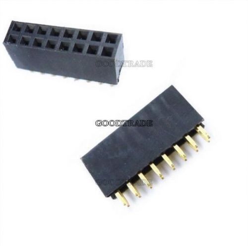 100pcs double row female straight header pitch socket pin strip 2x8 16pin 2.5 b3