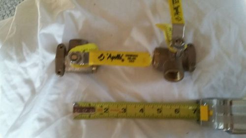 Marine Bronze Apollo 3 way ball valve New