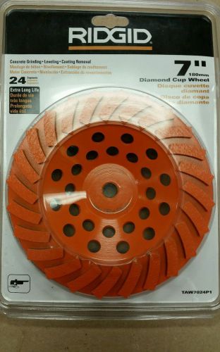 RIDGID TAW7024P1 7INCH DIAMOND CUP GRINDING WHEEL. NEW &amp; FREE SHIPPING!