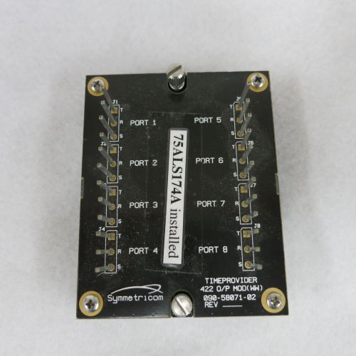 Symmetricom TimeProvider 090 58071 02 (WW) Wire Wrap 422 output Module