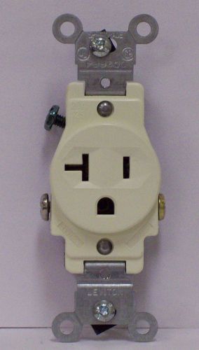 10 LEVITON 20A SINGLE RECEPTACLES 5801 ALMOND