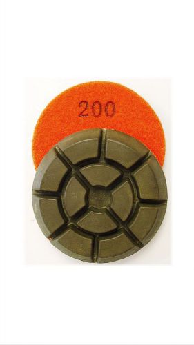 10 4&#034; Inch Premium Dry Diamond Polishing Pad for Concrete - 200 Grit 10 Pack