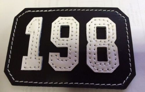 New Yorker Style Insert Type 1 &#034;198&#034; Black Shield / White Raised Letters