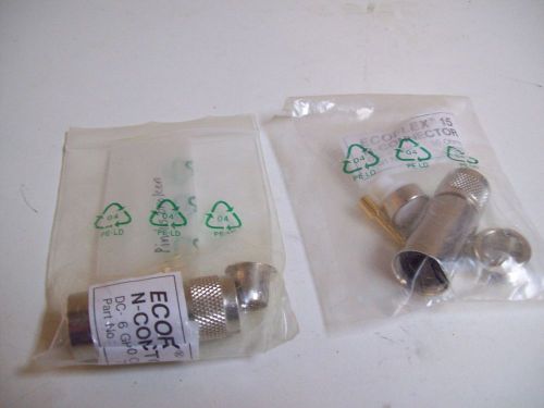 SSB ELECTRONIC 7395 ECOFLEX 15 N-TYPE MALE CONNECTOR - LOT OF 2 - FREE SHIPPING