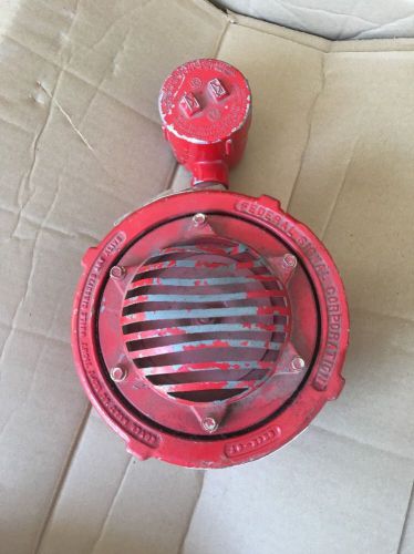 Vintage industrial explosion proof signal horn 24v federal steam punk fire alarm for sale